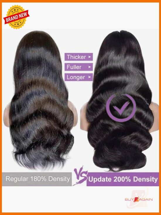 32 Inch 200 Density Body Wave Lace Front Wig HD 13x6 Pre Plucked Glueless